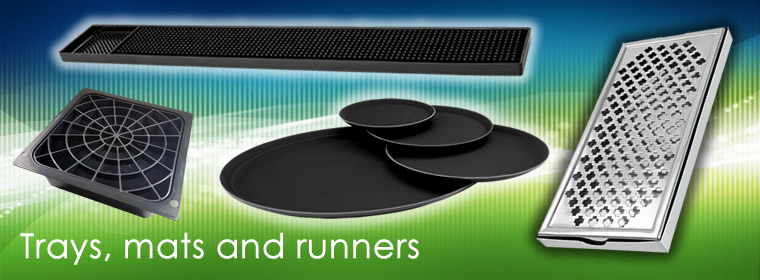 Buy bar trays, drip mats, bar runners, bar liner and other essential bar supplies for UK delivery