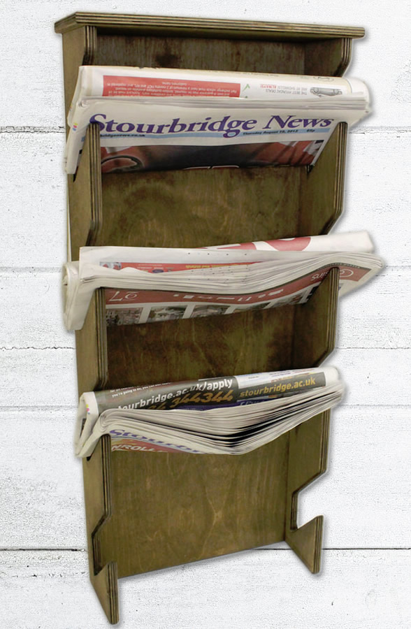 Wooden Newspaper Rack