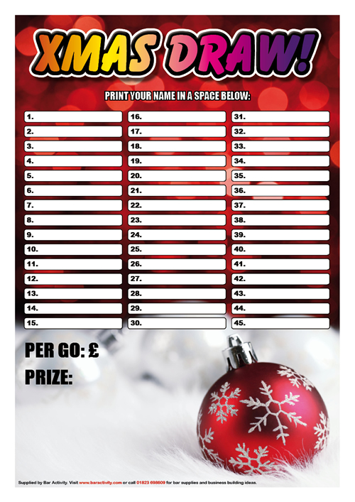prize draw poster