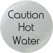 Caution Hot Water Disc Sign