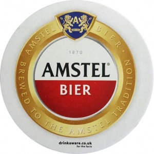 Amstal Beer Branded Cardboard Pub Beer Mats