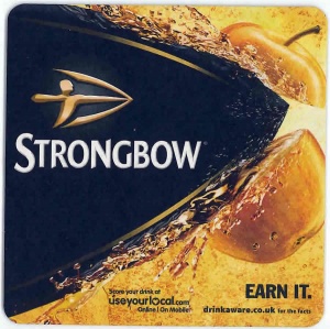 Strongbow Branded Cardboard Pub Beer Mats