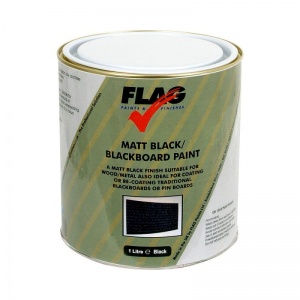 Flag Matt Black Blackboard Paint - 1 Litre
