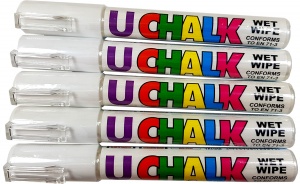 U-Chalk Wet Wipe Pens (White) 5 Pack