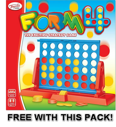 Free Form 4 game with this pack!