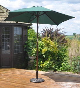 Wooden Frame Garden Parasol - Green