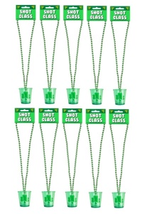 Irish Shot Glass Necklace - Pack of 10