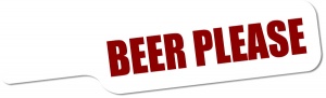 'Beer Please' Paddle Sign (Pack of 6)