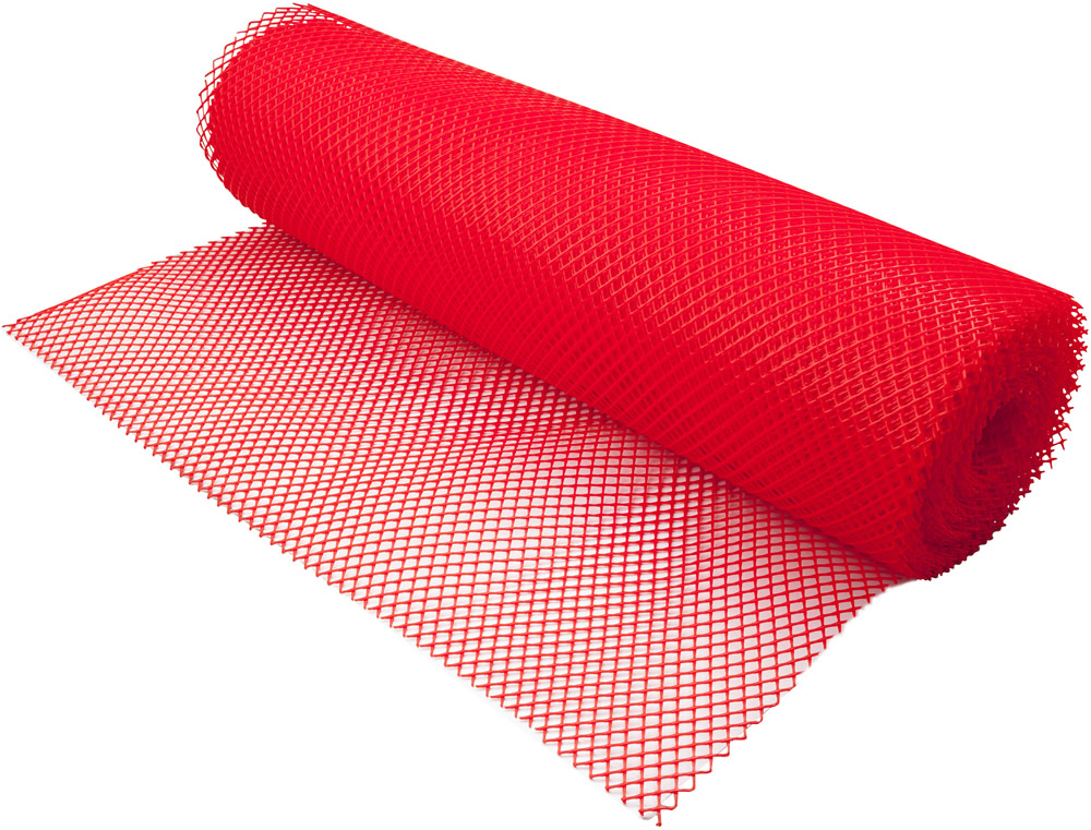 2" X 10" Red Plastic Mesh Bar Mat/ Shelf Liner 