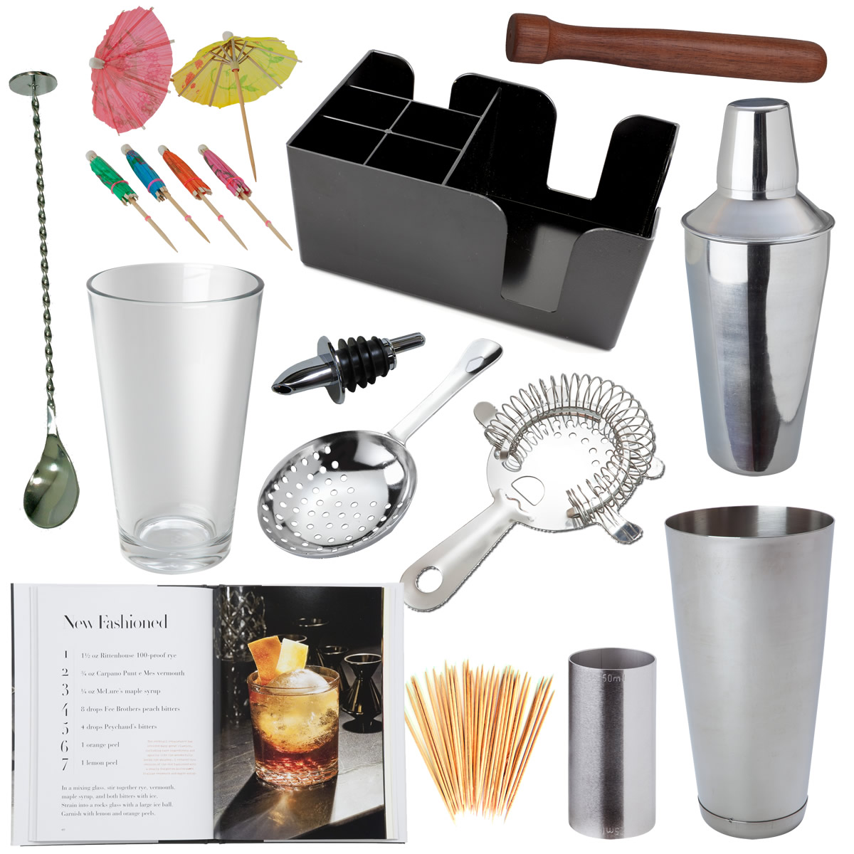 Fee Brothers Bar Cocktail Mixers Starter Pack - Set of 6