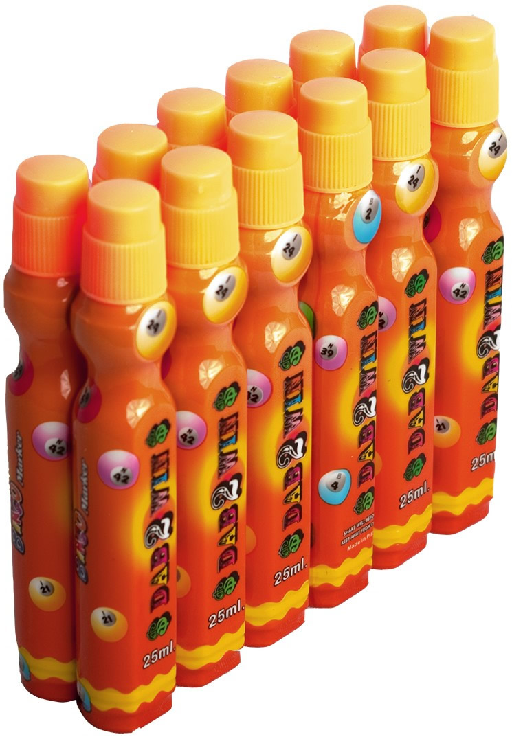 Bingo Marker Pens Mixed Colours Sponge Nib Non Drip Ink Dabbers Dabbing Set Fast