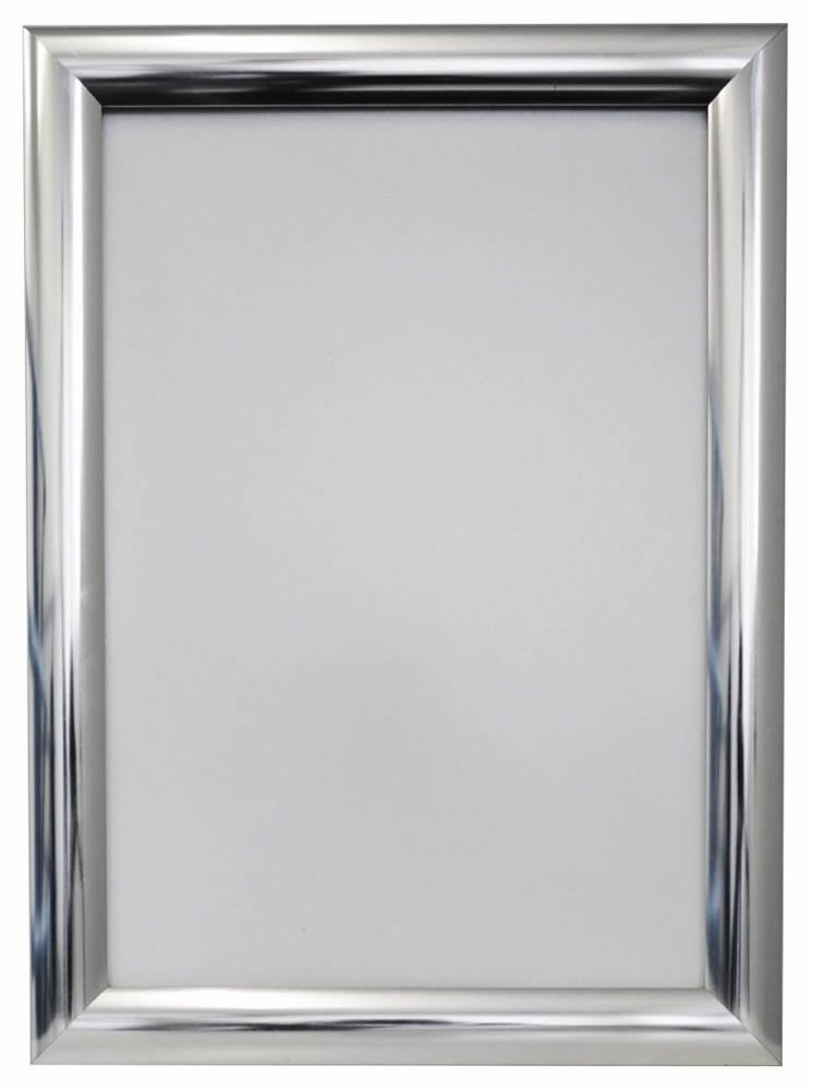 Polsihed Chrome Effect Snap Frame Poster Holder