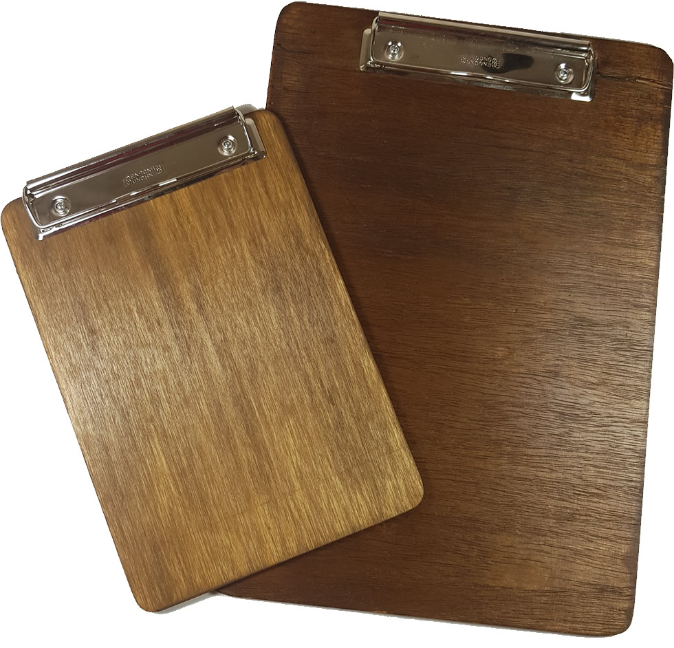 Wood Menu Clipboards With Traditional Silver Clip – Hanging Clipboard