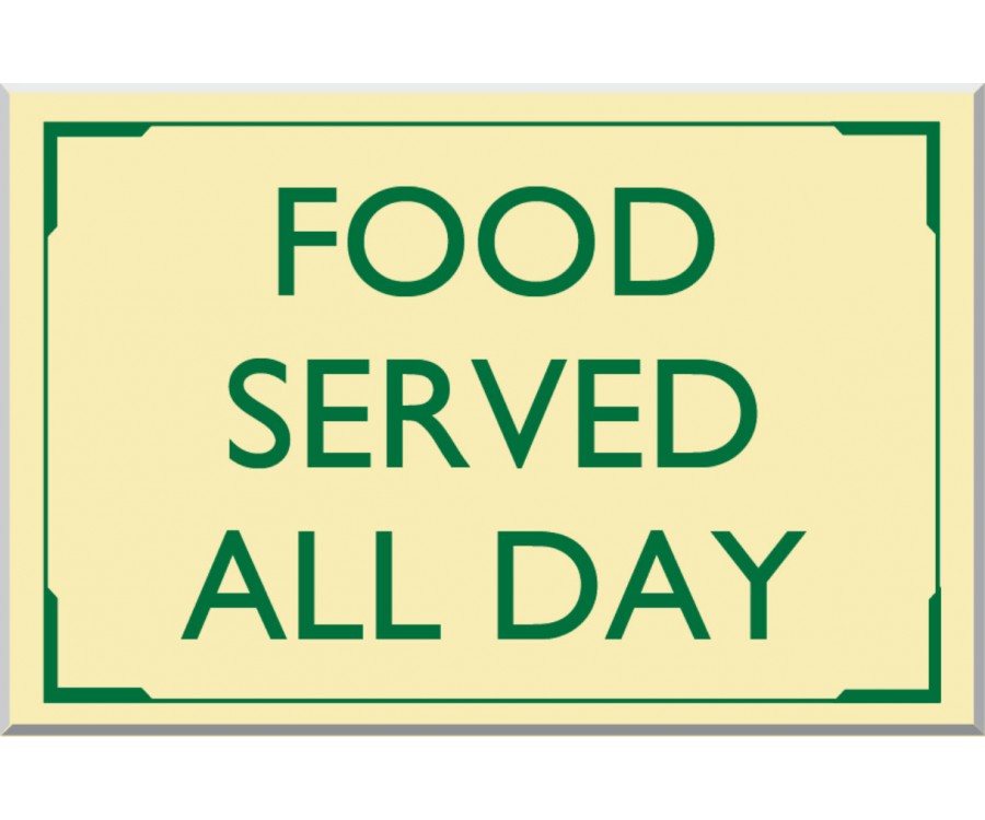 Food Served All Day External Pub Sign