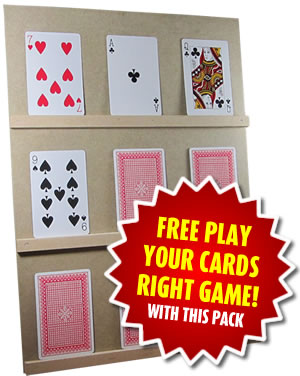 Free Play Your Cards Right game with this pack!