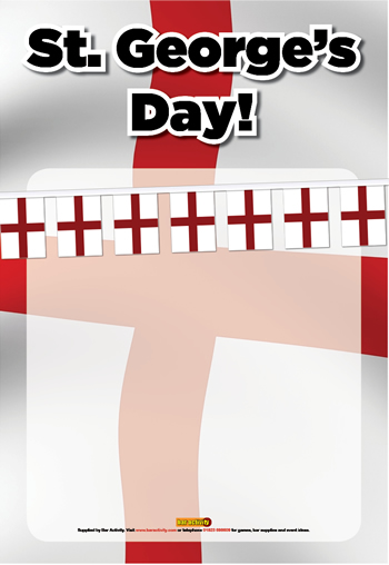 Celebrations for st george's day are low key in a normal year. St George S Day Poster