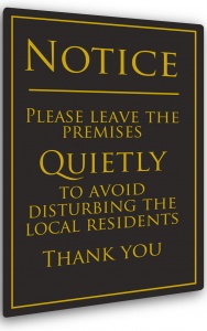 Please Leave Quietly Sign