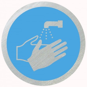 Wash Hands Disc Sign