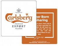 Carlsberg Pilsner Beer Mats/Coasters/Pack of 10 Brand New 