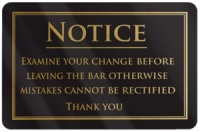Check Your Change Sign