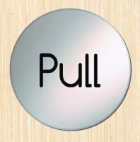 PULL Door Disc Sign
