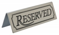 Reserved Table Sign