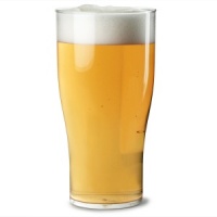 Pack of 50 Plastic Disposable Recyclable Half and Full Pint Beer Glasses for Party’s All Type of Events with Pint Sizes