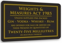 Weights & Measures Sign - 25ml
