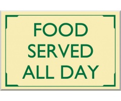 Food Served All Day External Sign